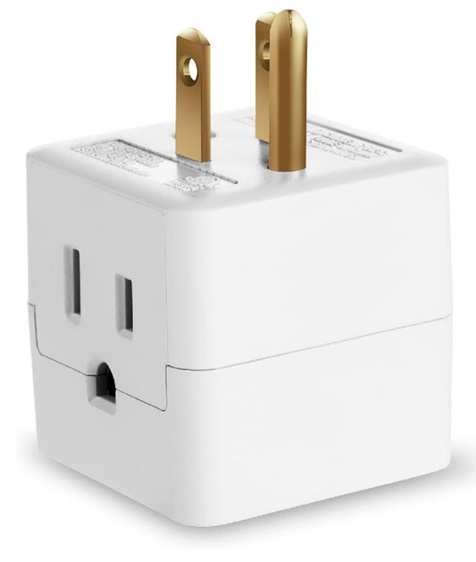 Cube shaped 3 prongs 3 Outlets