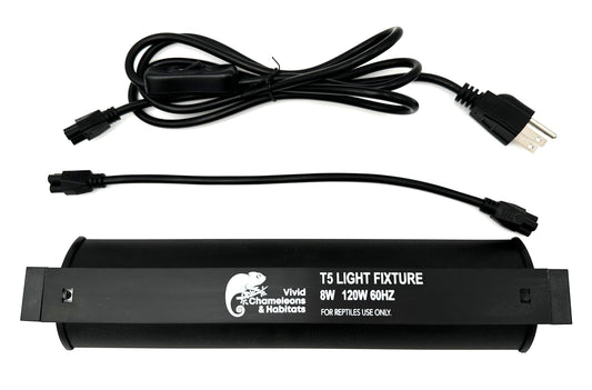 UVB 8W, 12" length, T5 10.0 Fixture and Florescent Tube